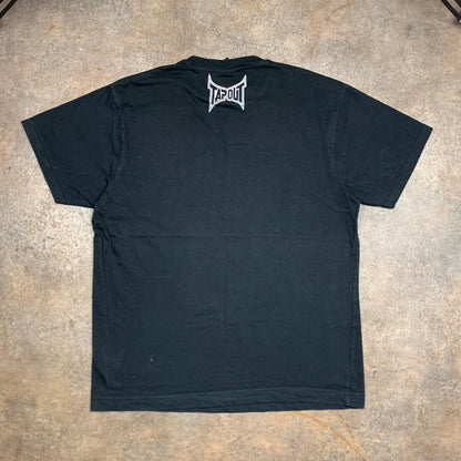 Tapout 00s black white grunge graphic tee