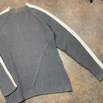 Rip Curl 00s grey asymmetrical knit