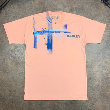 Oakley 00s pink blue graphic tee