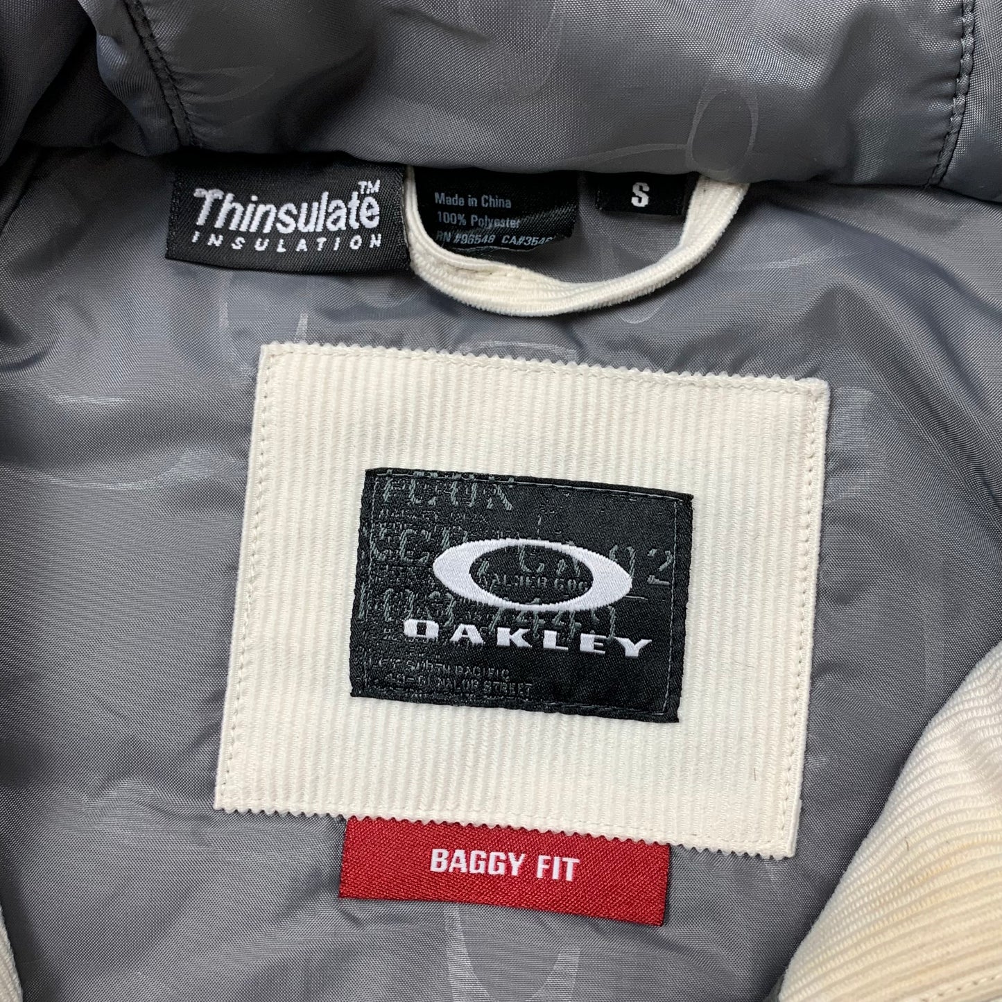 Oakley 00s corduroy fur hood parka (S)