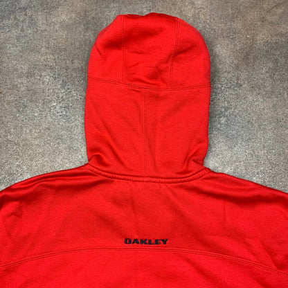 Oakley 00s red graphic zip hoodie (M)