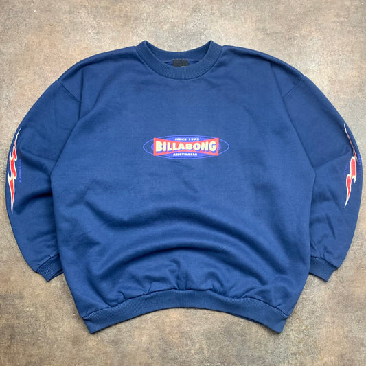 Billabong 90s graphic navy sweatshirt