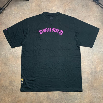 Drunknmunky 00s black faded graphic tee