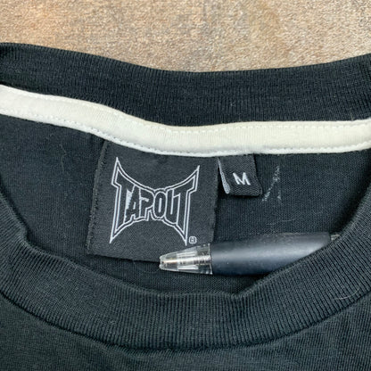 Tapout 00s black white grunge graphic tee