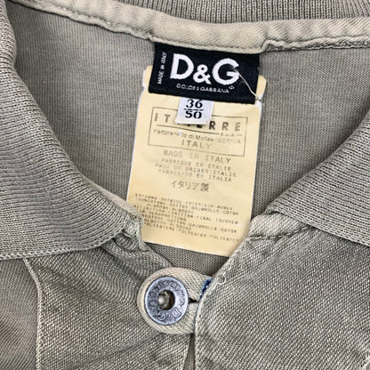 Dolce & Gabbana 00s graphic khaki polo shirt
