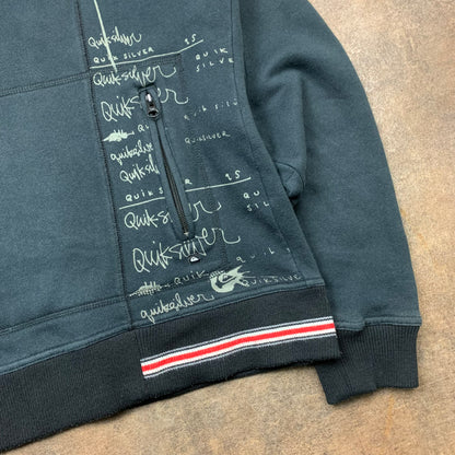 Quiksilver 00s black graphic hoodie