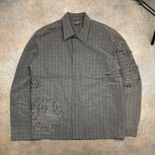 Rip Curl 90s brown cut & sew graphic shirt