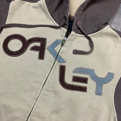Oakley 00s cut and sewn graphic zip hoodie