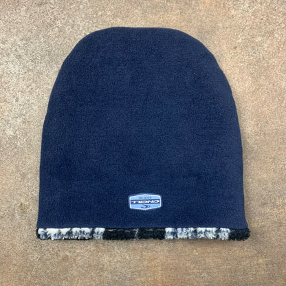 O’Neill 00s reversible plaid navy beanie