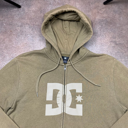DC Shoes graphic khaki zip hoodie