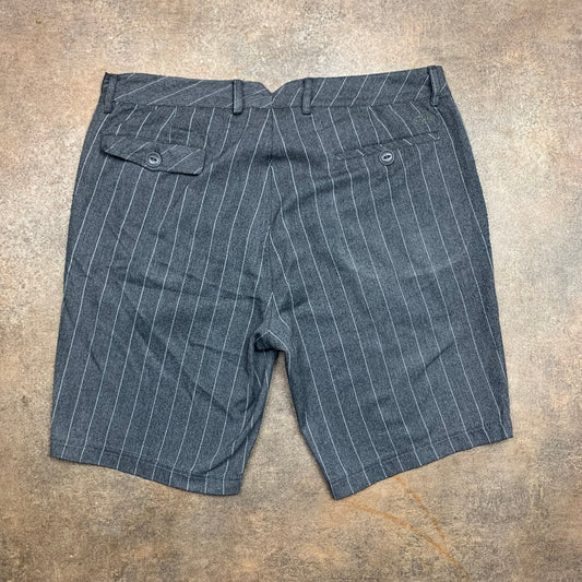Animal grey pinstripe baggy chino shorts