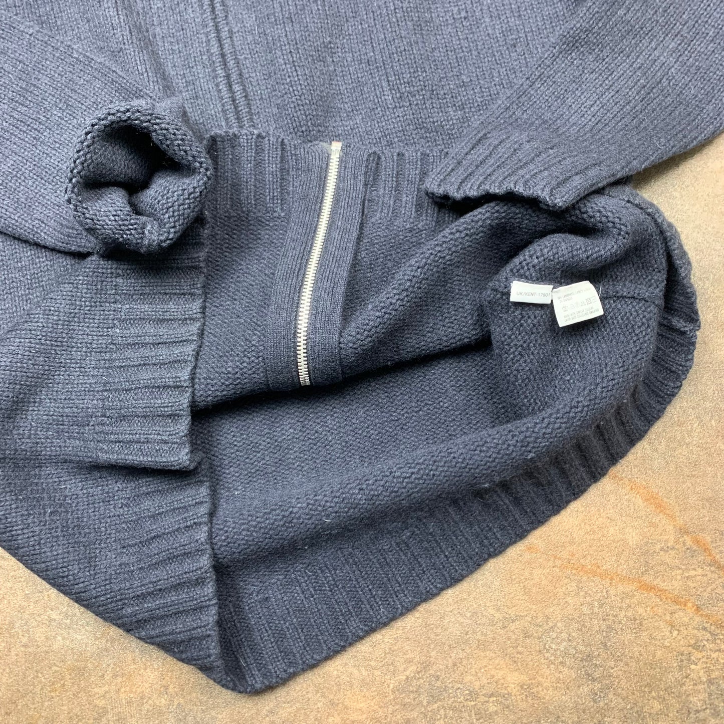Yves Saint Laurent 00s navy zip fleece (XL)