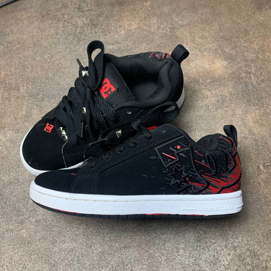 DC Shoes Court Graffik black red chunky graphic trainers