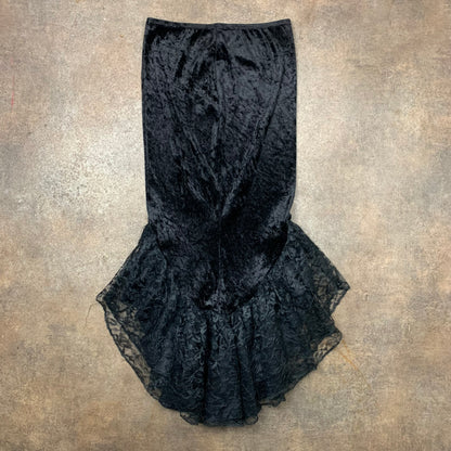 Tripp NYC 90s black velvet maxi skirt (S)