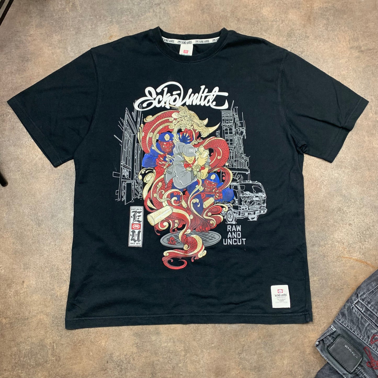 Ecko Unltd. 00s matching jeans, hoodie & tee set