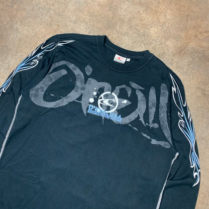 O'Neill 00s navy graphic long sleeve tee