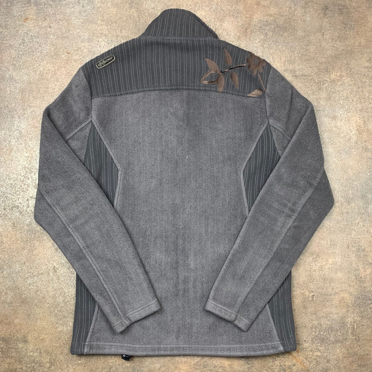 Oxbow 00s grey-brown quarter zip (M)