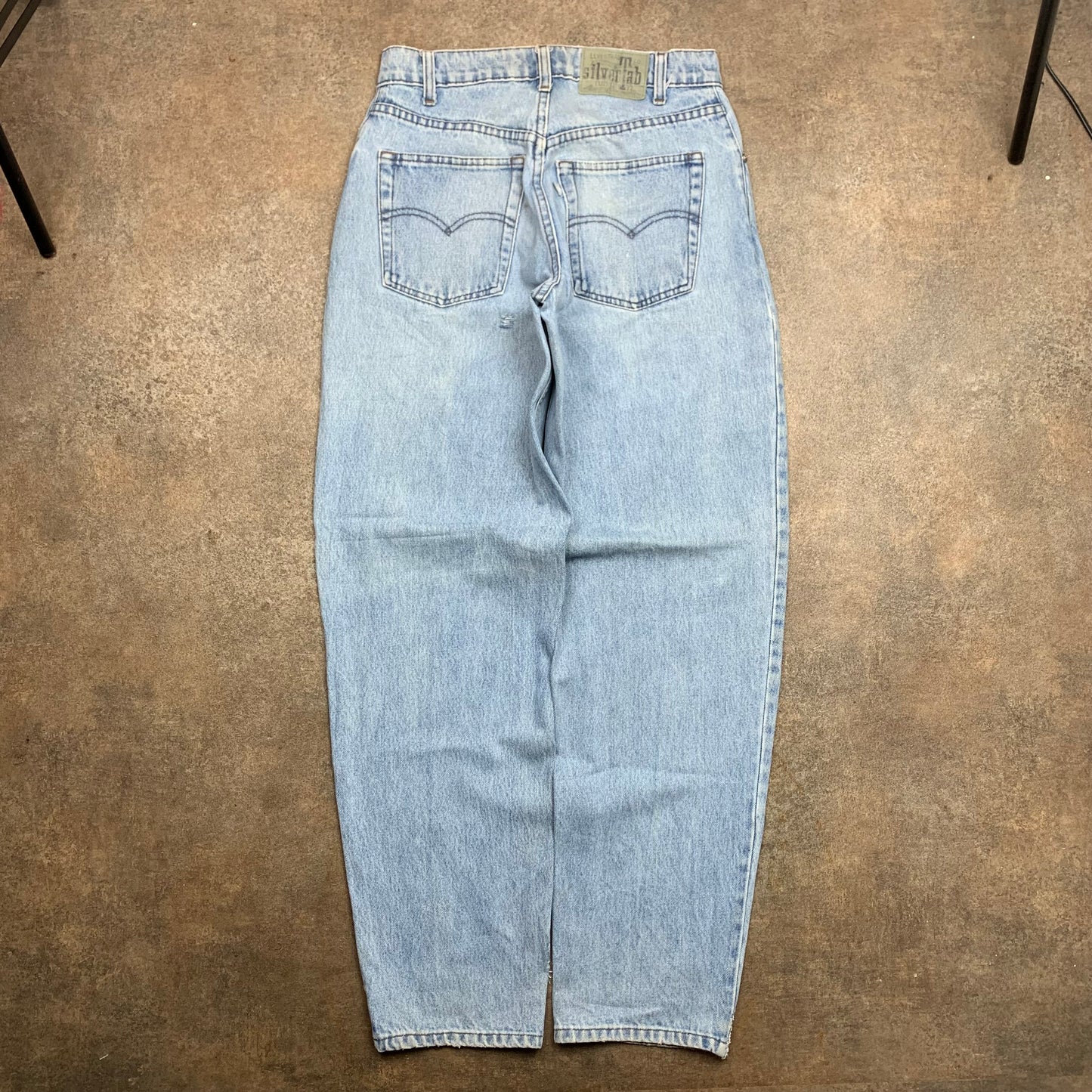 Levi's Silvertab 00s baggy pale blue jeans