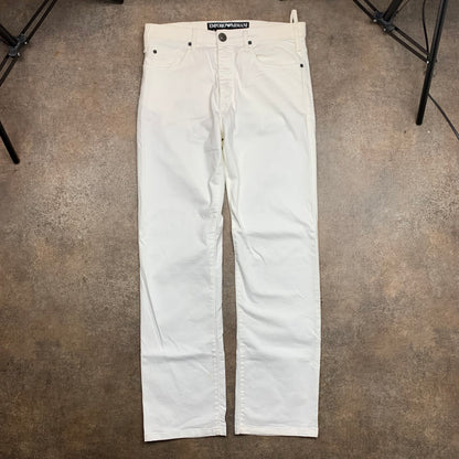 Emporio Armani executive program white chinos