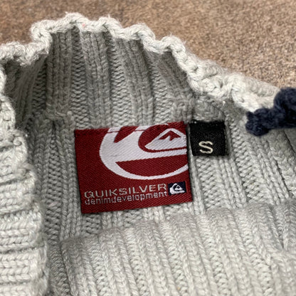 Quiksilver 90s off-white side stripe knit (S)