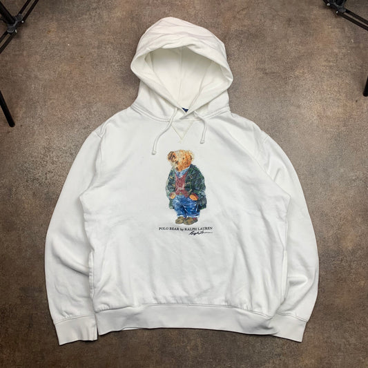 Polo Ralph Lauren white teddy bear hoodie