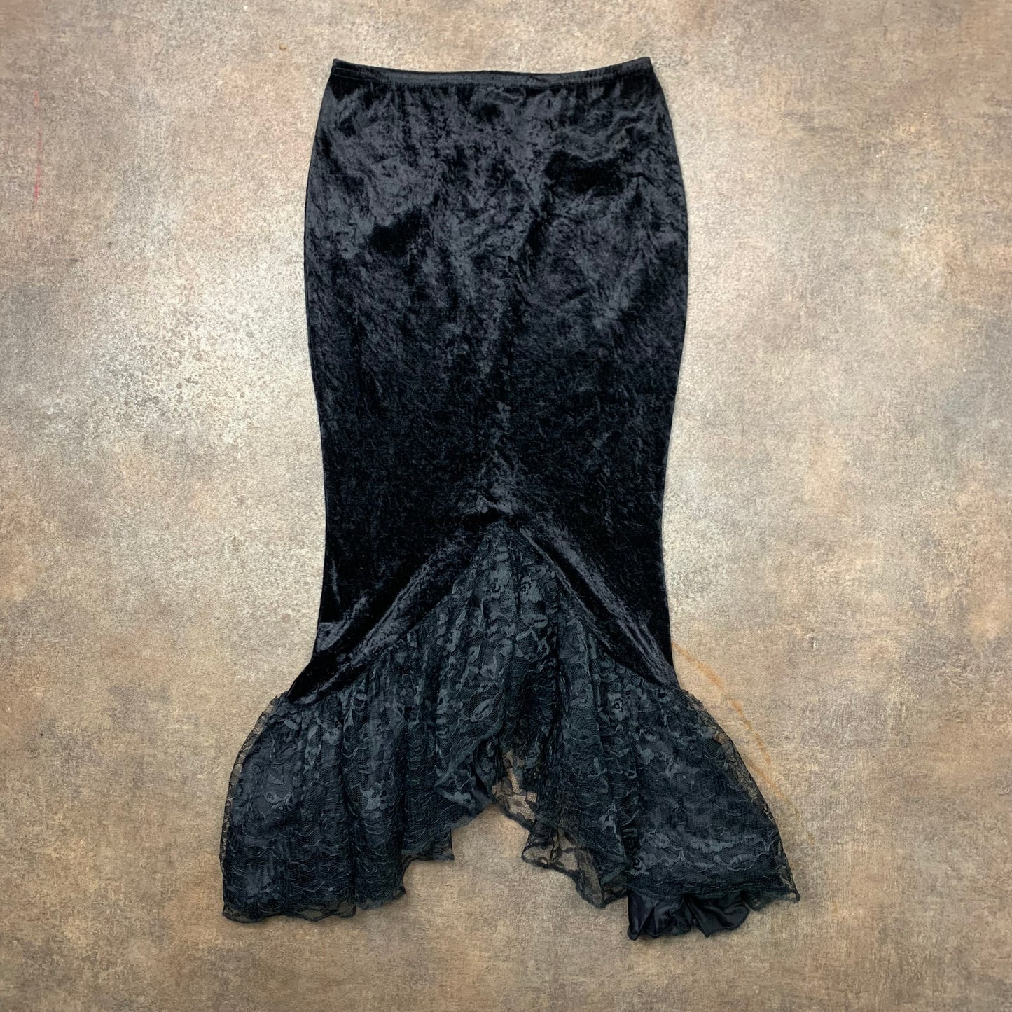 Tripp NYC 90s black velvet maxi skirt (S)