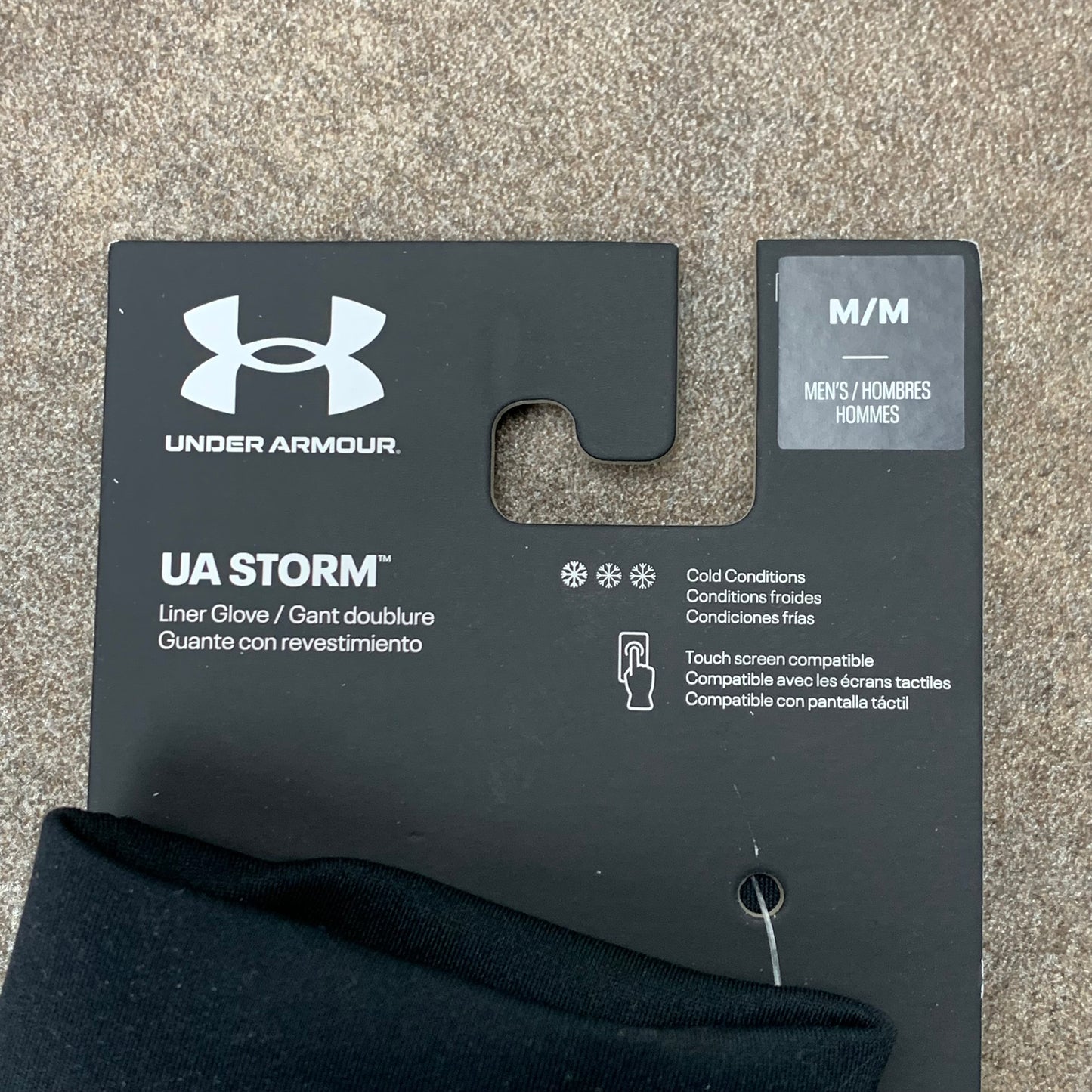 Under Armour deadstock black gloves