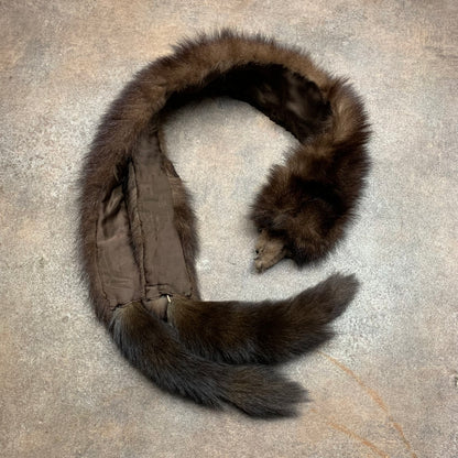 Taxidermy brown fox scarf