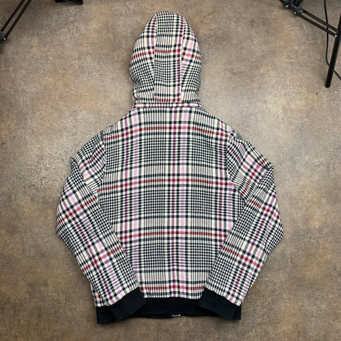 DC Shoes 00s plaid graphic zip hoodie