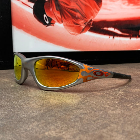 Oakley Software 90s flame graphic Straight Jacket sunglasses