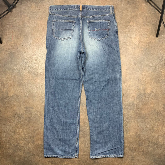 FCUK 00s baggy navy denim jeans
