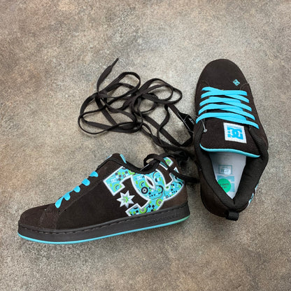 DC Shoes 00s brown blue studded trainers