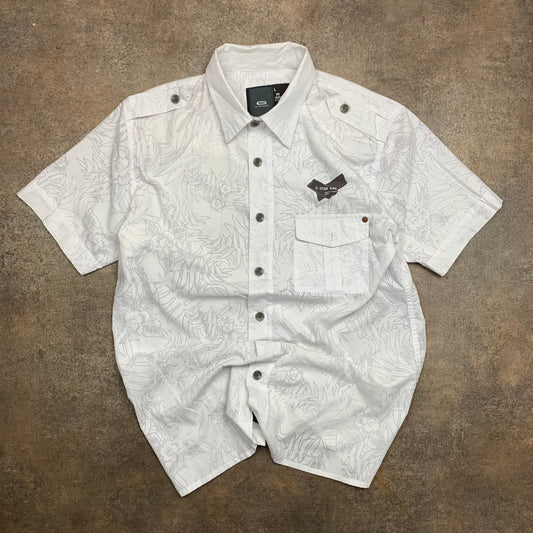 G-Star Raw 00s white button slim fit shirt