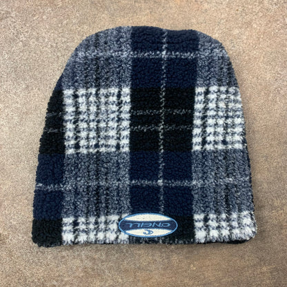 O’Neill 00s reversible plaid navy beanie