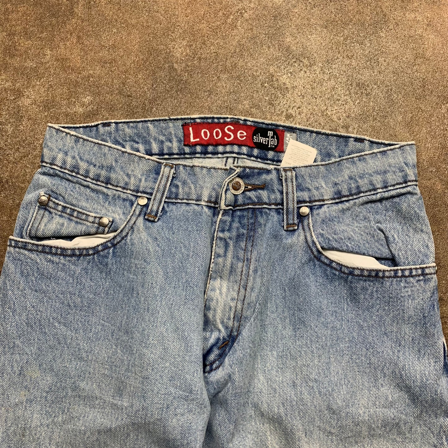 Levi's Silvertab 00s baggy pale blue jeans