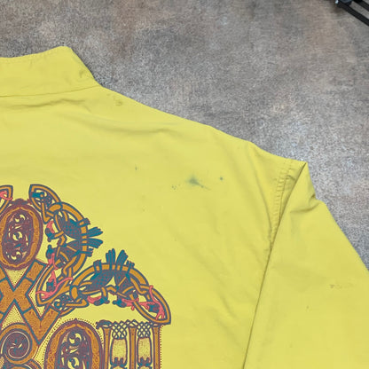 Oxbow 90s yellow graphic boxy zip jacket