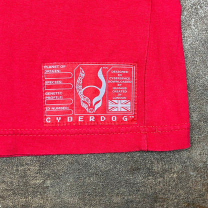 Cyberdog 00s red graphic tee (S)