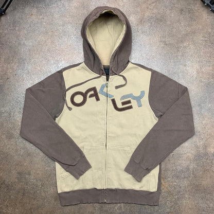 Oakley 00s cut and sewn graphic zip hoodie