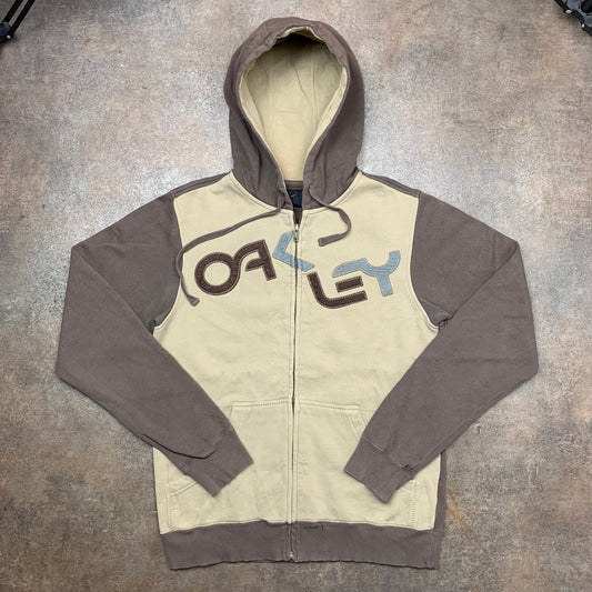 Oakley 00s cut and sewn graphic zip hoodie