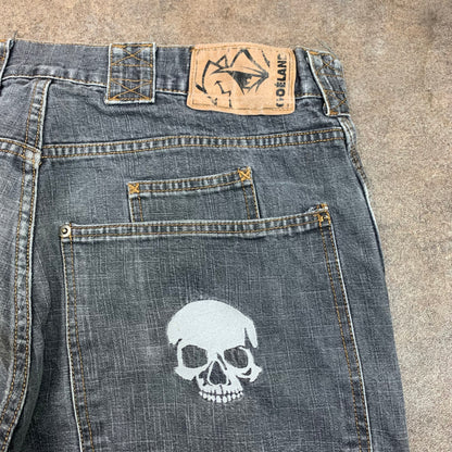 Goeland 00s grey baggy skull jeans