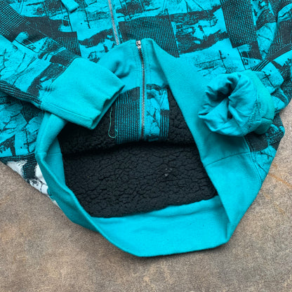 Fox Racing 00s fur lined graphic hoodie