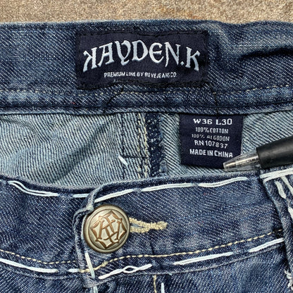 Reve Kayden K 00s flared graphic baggy jeans