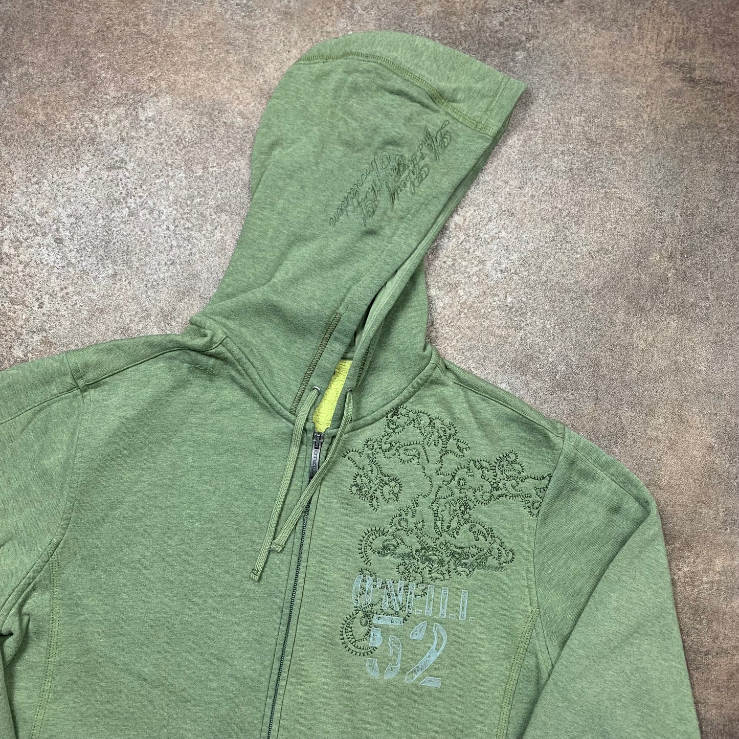 O’Neill 00s green graphic hoodie (M)