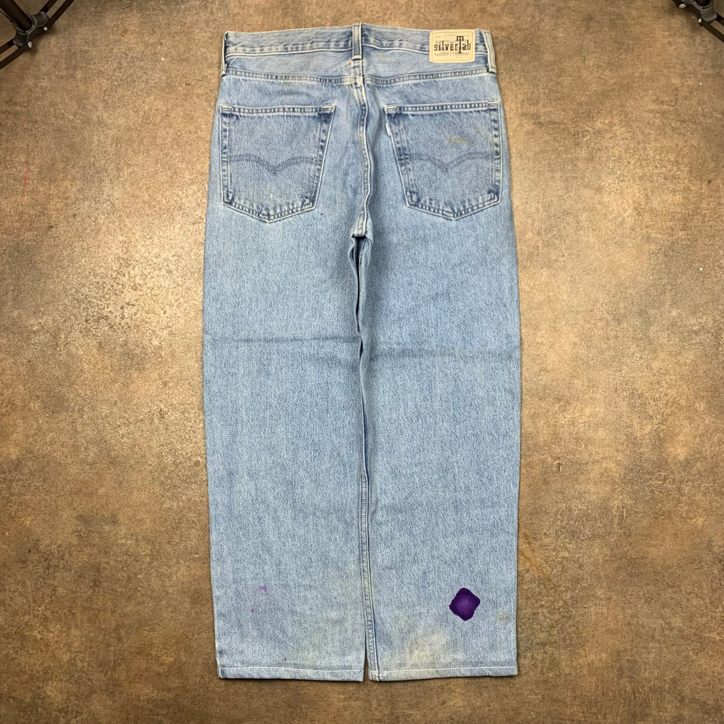 Levi's Silvertab 00s baggy pale blue jeans