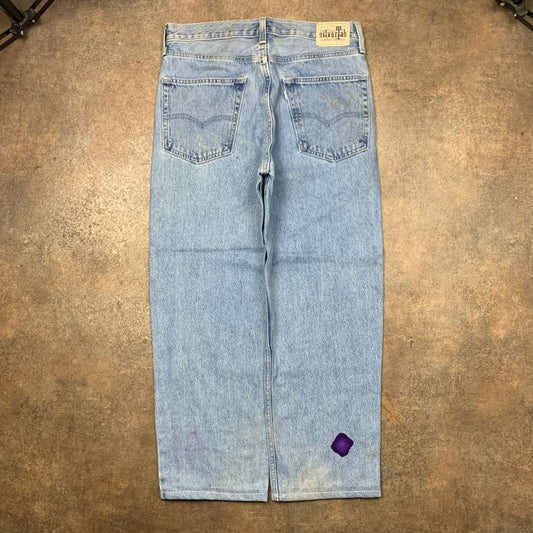 Levi's Silvertab 00s baggy pale blue jeans