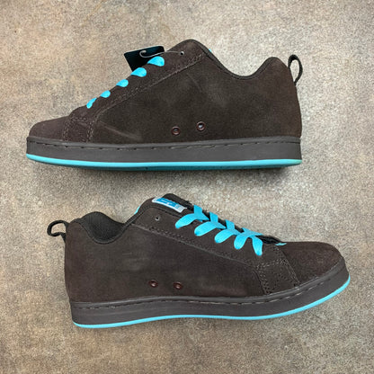 DC Shoes 00s brown blue studded trainers