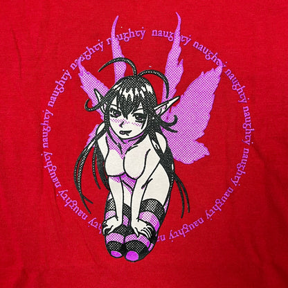 Cyberdog 00s red graphic tee (S)