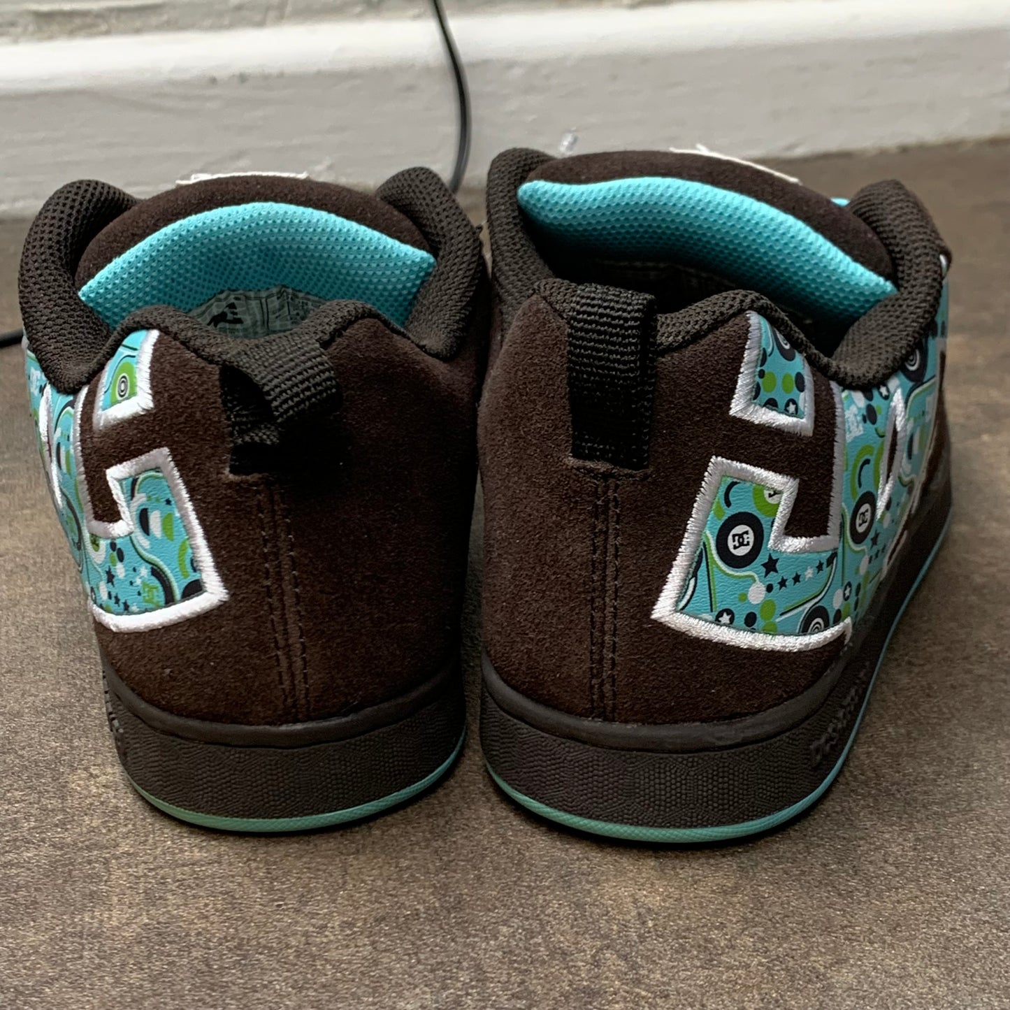 DC Shoes 00s brown blue studded trainers