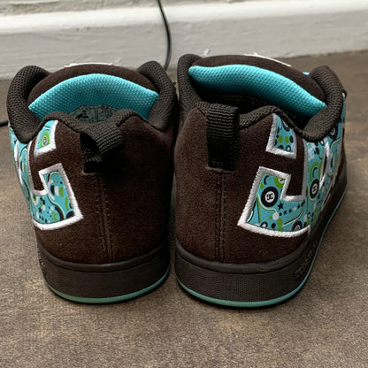 DC Shoes 00s brown blue studded trainers