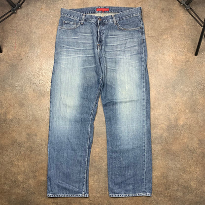 FCUK 00s baggy navy denim jeans